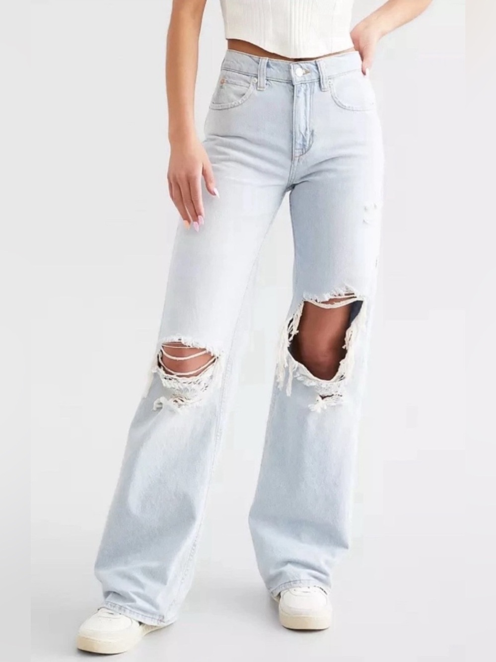 We The Free Tinsley Baggy High Rise Straight Leg